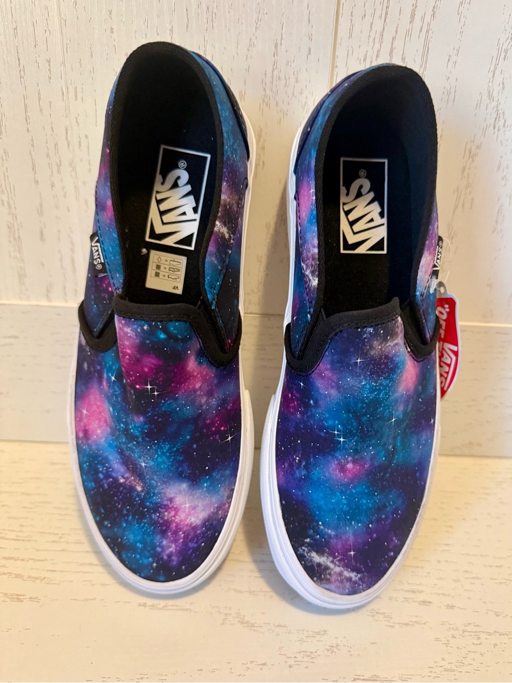 Vans Women’s size 7.5 Galaxy Slip-On Sneakers - Blue & Purple new